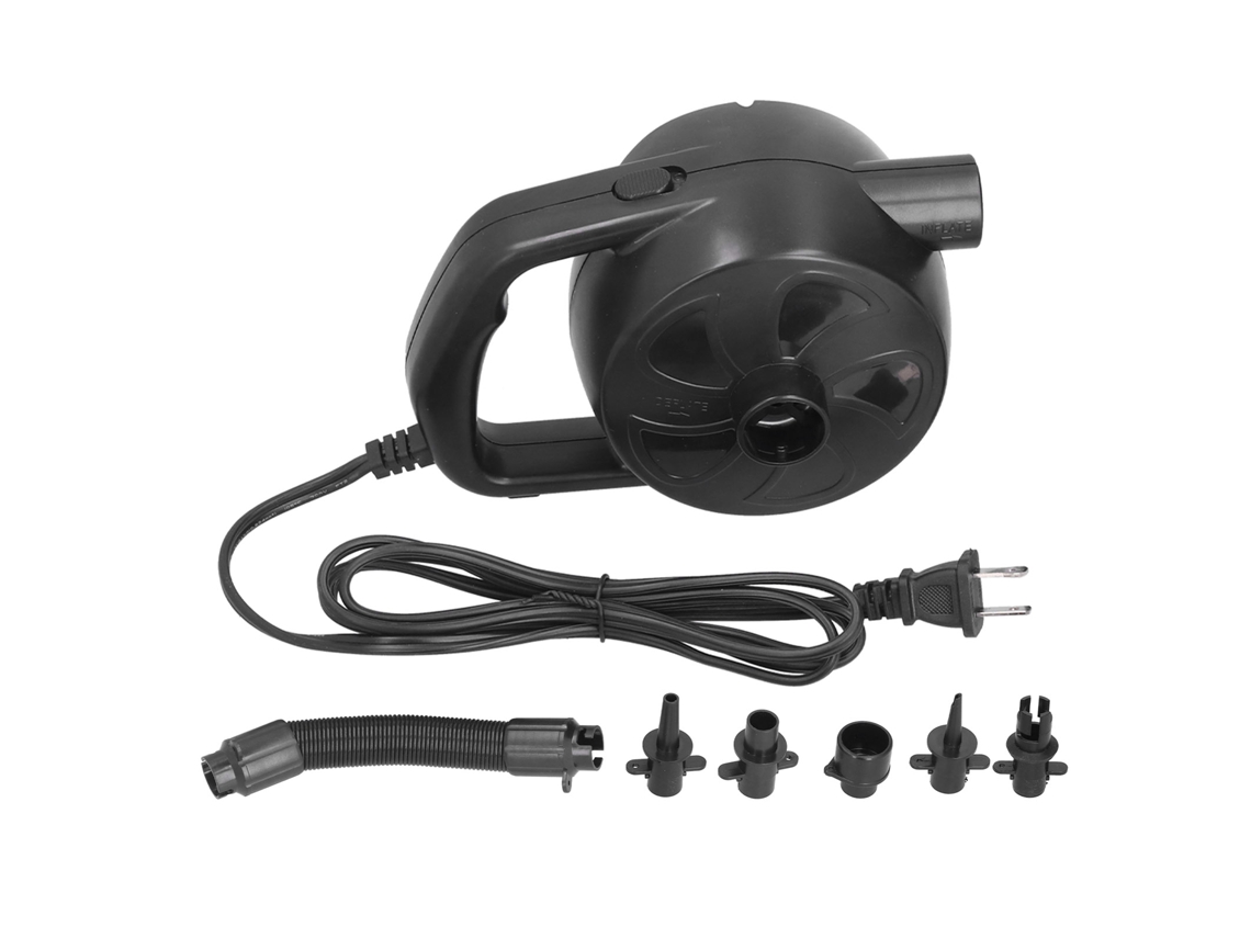 Bomba de aire eléctrica portátil multifunción de 300 W, silenciosa, de 110 V, para inflables.