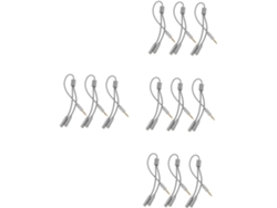 Juego de 4 adaptadores de conector transmisor de audio estéreo doble para auriculares y cable de micrófono