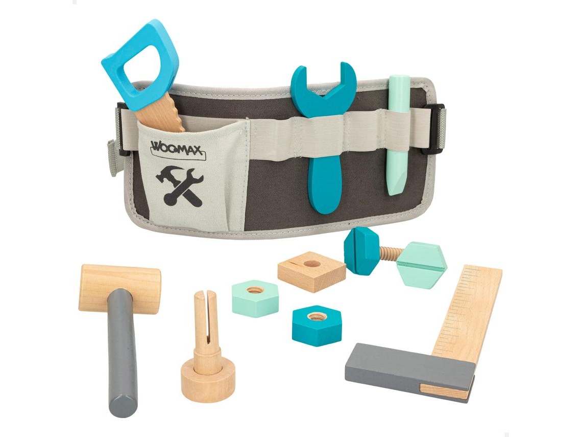 Herramientas WOOMAX de madera para niños (3 años - 31x2.5x14x14 cm)