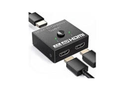 Conmutador HDMI bidireccional 4K 60 Hz (1 entrada, 2 salidas, 2 entradas, 1 salida), UHD, 3D, para Xbox, etc., color negro Yizhood