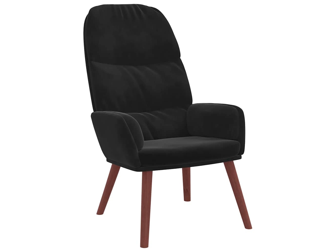 Sillón relajante Vidaxl de terciopelo negro
