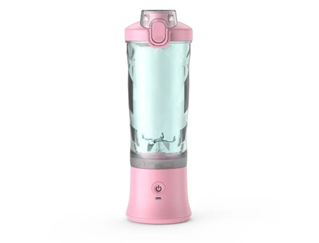 Batidora de Frutas 4000Mah Usb Recargable Mini Smoothie Blender Rosa 600 ml