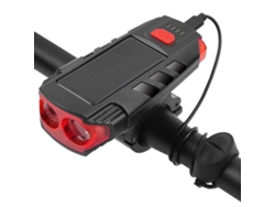 Luz De Bicicleta Recargable Solar Usb 6 Modos Farol Para Ciclismo Montaña Y Carretera Apto Para Todas Las Bicicletas
