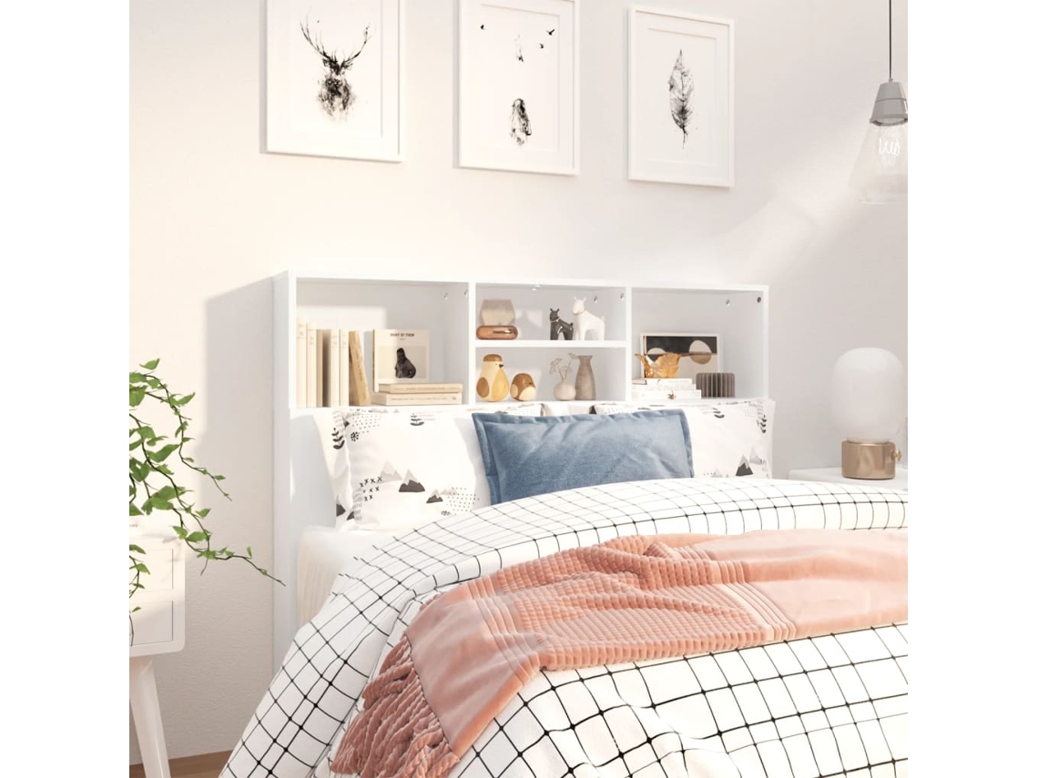 Mueble Cabecero Blanco 120x19x103,5 Cm