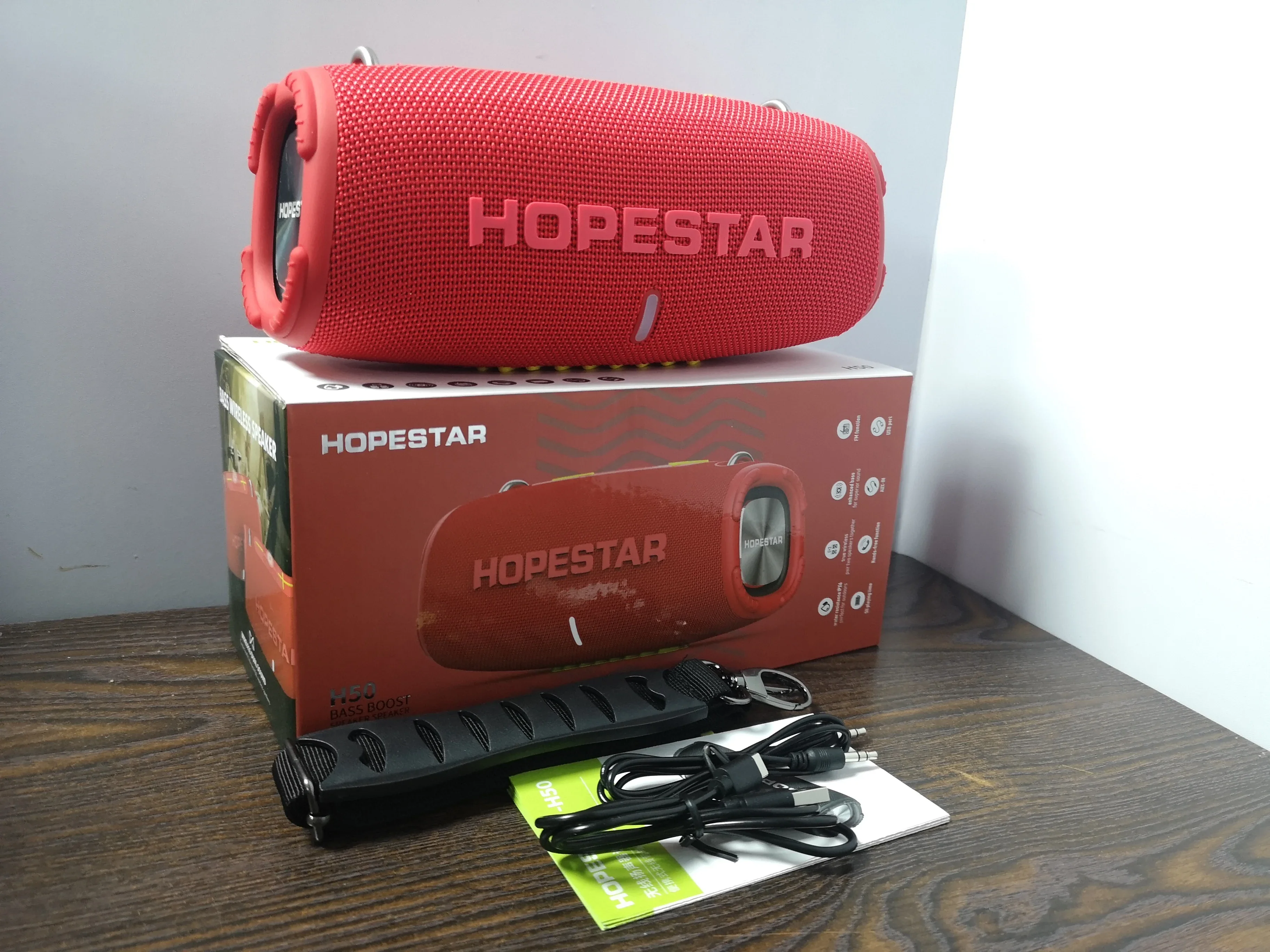 Altavoz Bluetooth (rojo) De 20 W, Reproductor De Mp3, Tws/tf/aux