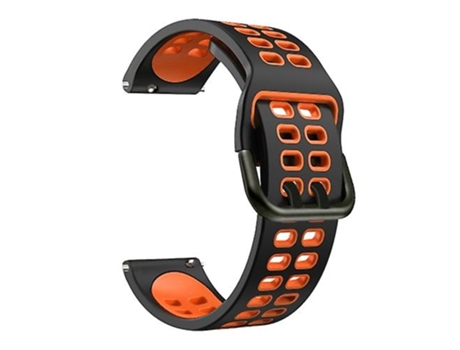 Correa para Garmin Forerunner 645 Music 20mm Correa de reloj de silicona de colores mezclados negro naranja VENISYMLIS