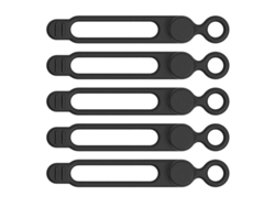 Cinta De Silicona Para Gestión De Cables, 5 Unidades, Linjou Negra, Antipérdida, 105*12 Mm
