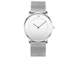 Reloj Analógico Clásico Para Hombre Con Correa De Plata, Movimiento De Cuarzo, Impermeable