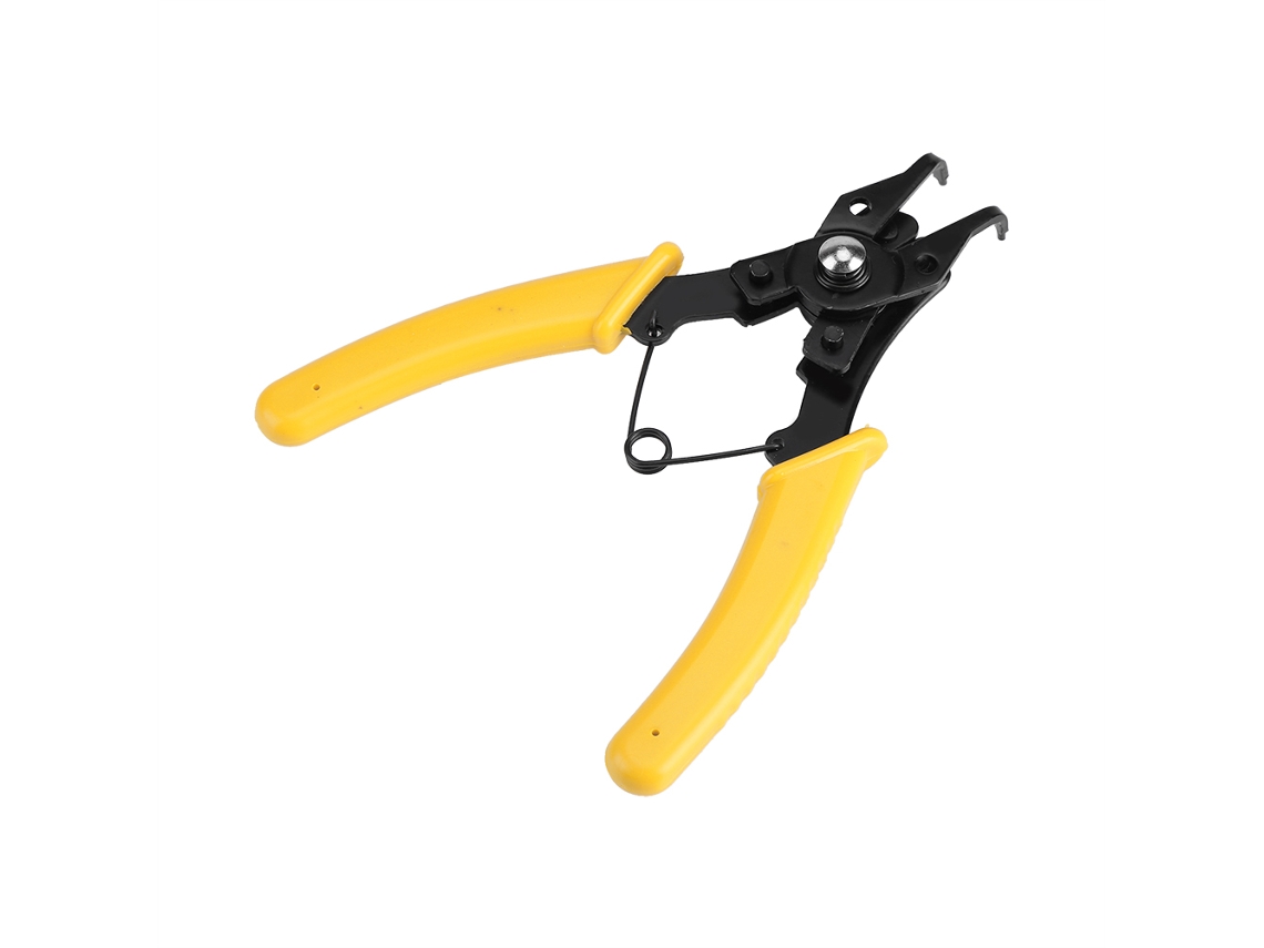 VYLARA Conjunto de alicates de anel de retenção multifuncionais 4 em 1, alicate de anel de pressão, ferramenta manual (amarelo)