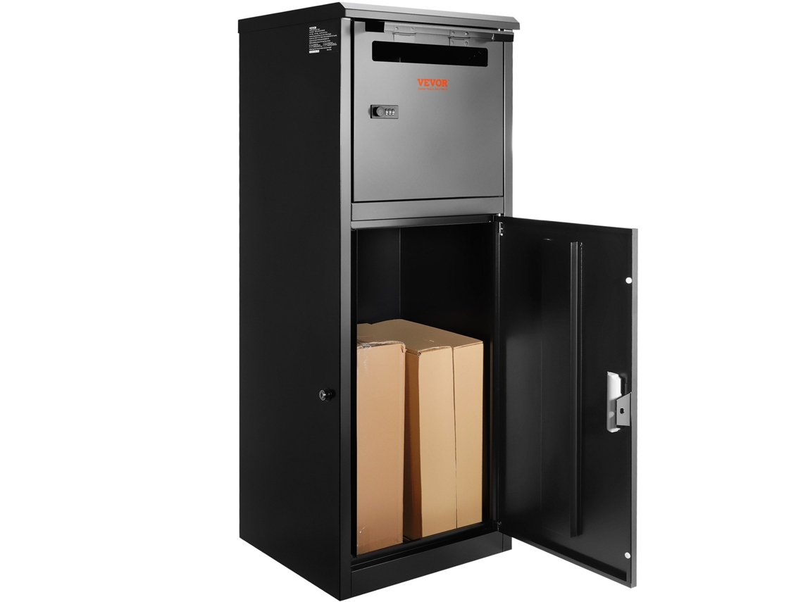 Caja de entrega de paquetes de acero galvanizado con cerradura codificada 16,2 x 15,8 x 44 pulgadas VEVOR