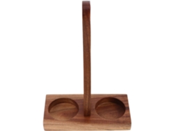 Bandeja Trituradora De Madera De Acacia De 57 Cm Con Base Antideslizante Y Soporte.