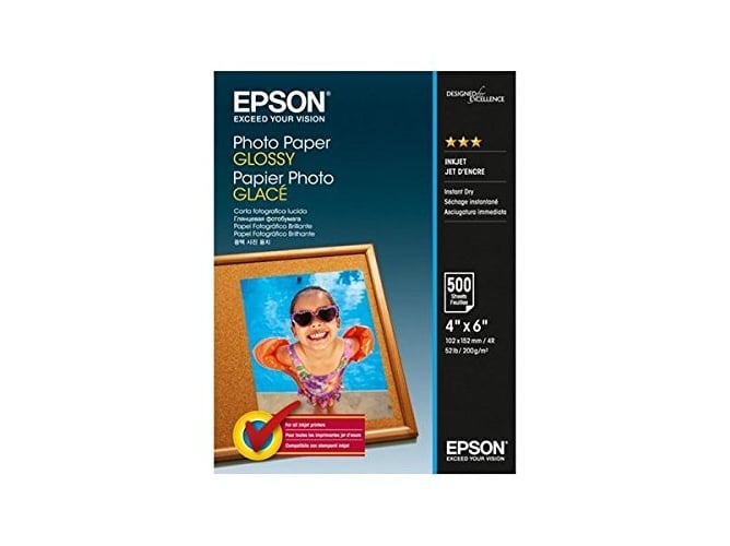 Papel EPSON Foto Glossy 10x15cm 500 Hojas