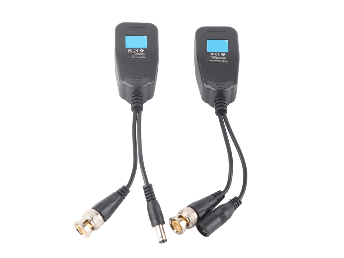 1 Par De Balunes Para Transceptores Pasivos De Vídeo Y Alimentación Para Cctv, Conector Bnc A Conector Rj45