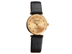 Reloj De Pulsera De Cuarzo Ultrafino, Sencillo E Impermeable Para Parejas Y Mujeres, Color Dorado.
