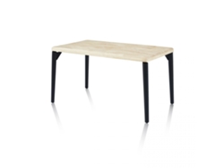 Mesa de comedor Padma 160 Negro - Roble 160 x 76 x 100 cm