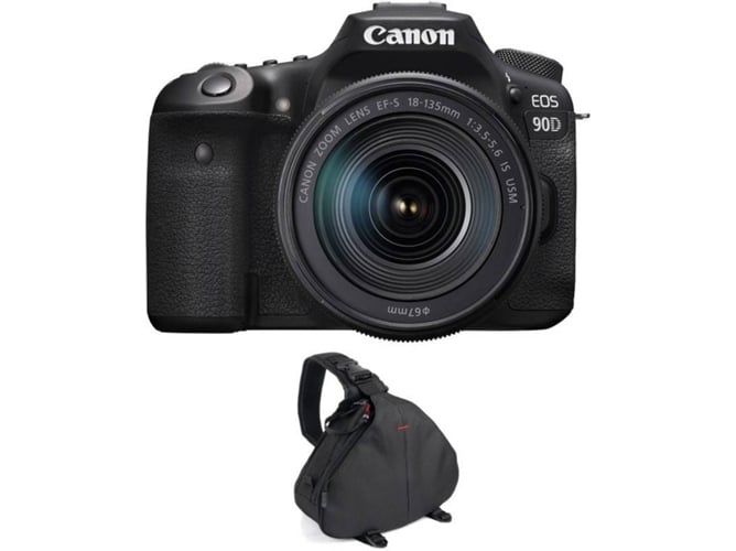 Kit Cámara CANON EOS 90D + 18-135mm f/3.5-5.6 IS USM + Bolsa (APS-C)