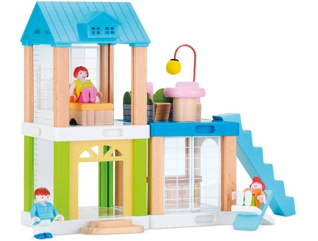 Juegos de Madera WOOMAX Casa de muñecas modular 37 piezas