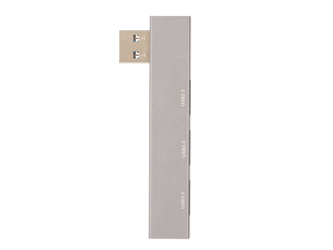 Concentrador Usb 3.0 3 En 1 Con 1 Puerto Usb 3.0 Y 2 Puertos Usb 2.0, 5 Gbps, Aluminio, Portátil, Plug And Play.