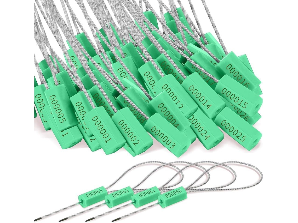 120 Precintos De Cable De Acero Numerados, Precintos De Seguridad Metálicos Para Remolques