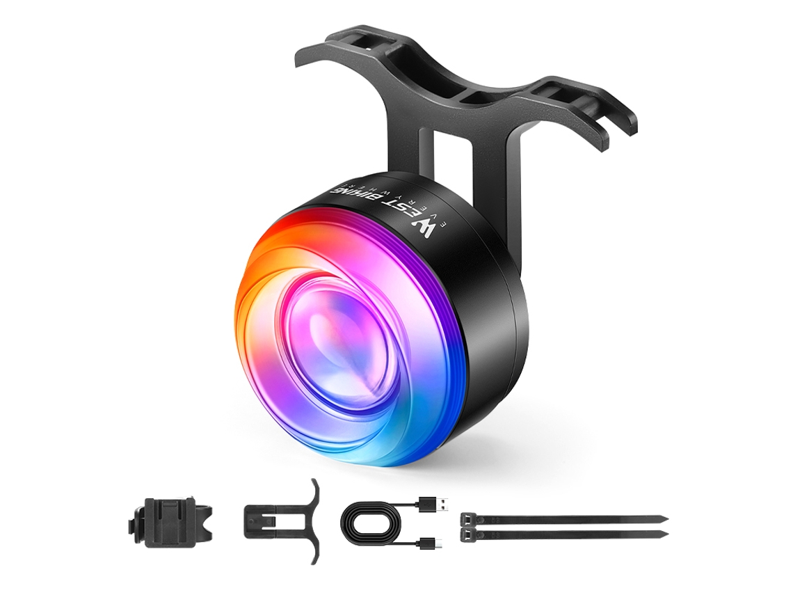 Luz Trasera Inteligente Para Bicicleta Con Sensor De Freno Y Sensor De Luz, Recargable Por Usb, Ipx4