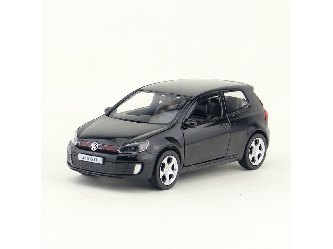 Volkswagen Golf 6 (Negro) Escala 1:36 - Miniatura de coche de aleación fundida a presión - Puertas que se abren - Regalo