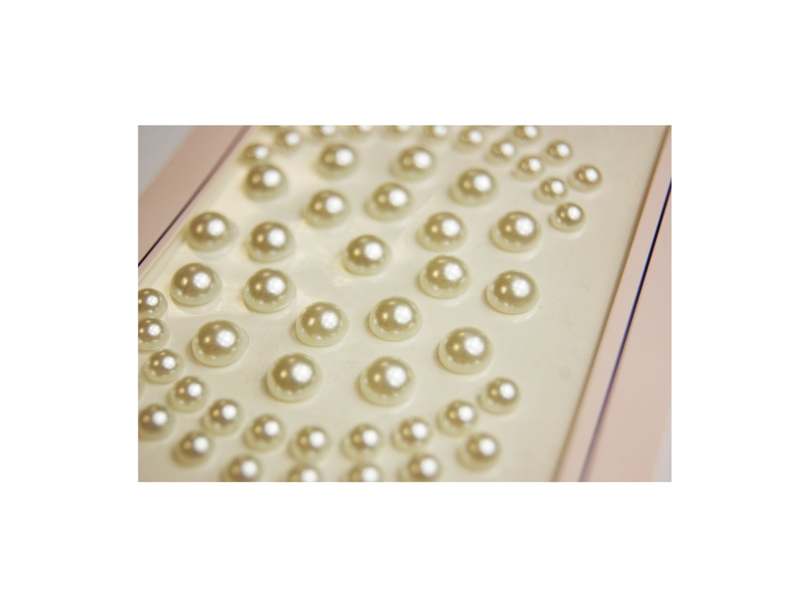 Pegatinas Rhinestones - Perlas - Blanco