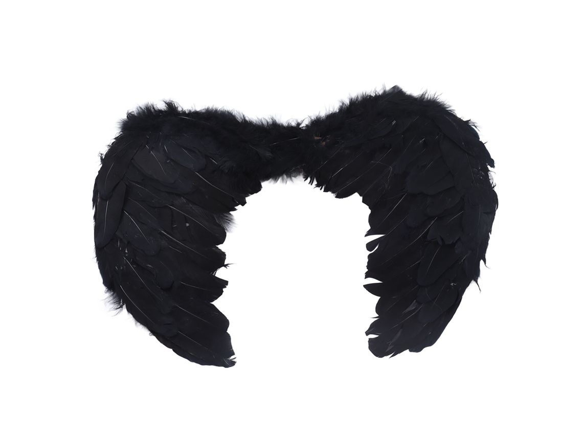 Ala De Plumas Adulto Niño Disfraz Cosplay Para Halloween Navidad Fiesta Negro 60x45cm