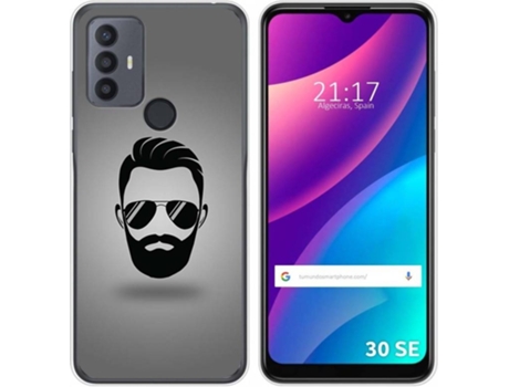 Carcasa para TCL 30 SE TUMUNDOSMARTPHONE Dibujos Barba Multicolor