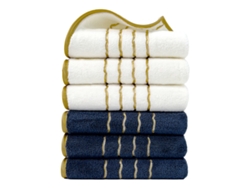 Toallas De Forro Polar Coral, Paquete De 6 Unidades, Tamaño 34*74 Cm, Suaves Y Absorbentes (blancas, Azules) Czhhmart