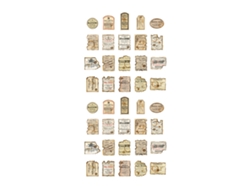 40 hojas de pegatinas vintage, patrón transparente, pegatinas decorativas portátiles versátiles para manuales, cuadernos, álbumes de fotos, bricolaje, álbumes de recortes, manualidades...