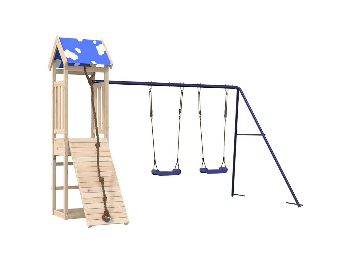 Parque infantil de exterior de VIDAXL madera maciza de pino