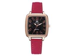 Reloj Analógico De Cuarzo Con Correa Ajustable De Pu, Estilo Clásico, Elegante Y Lujoso (rosa).
