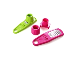 Prensa de ajos multifuncional de plástico para la cocina del hogar. Rosewell