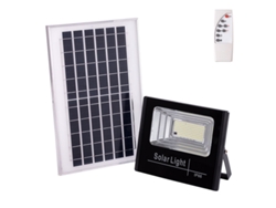 Proyector LED Solar 65W 4000K Panel: 6V/8W Batería: 3,2V/5000MaH Control Remoto [HO-SOLARFL-65W-01-W] GREENICE