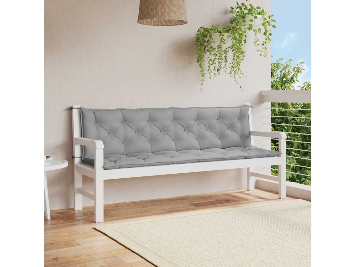 Cojín para banco de parque HARLANV1, 150x50x4 cm, tela Oxford azul marino.