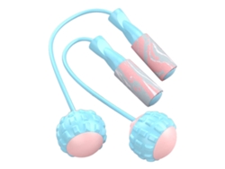 Cuerda Para Saltar Inalámbrica Con Doble Rodamiento, Bola Grande Silenciosa Para Entrenamiento En Interiores, Azul