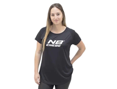 Camiseta de Mujer ENEBE Zircon Tenis Negro (M)