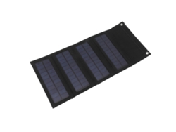 Panel solar plegable de 40 W para camping y carga de emergencia, color negro