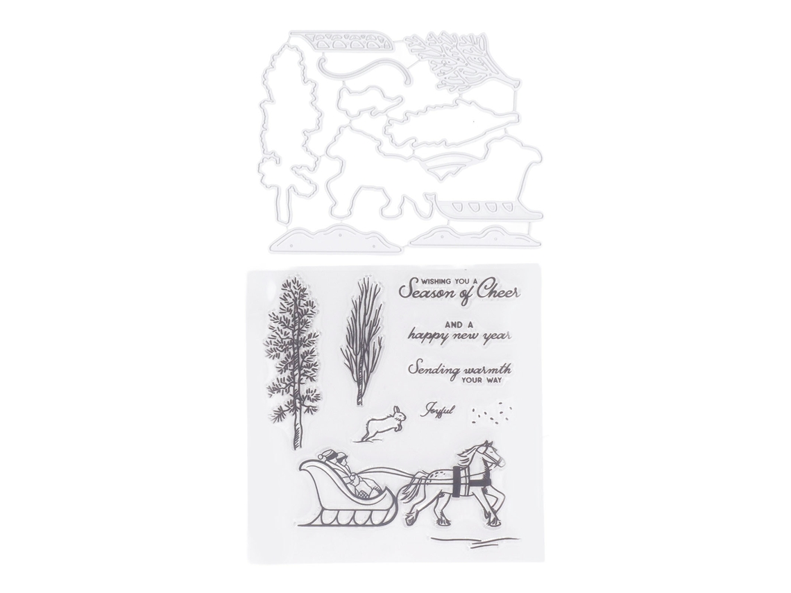Conjunto De Selos E Matrizes De Corte Para Cartões Scrapbooking Artesanato