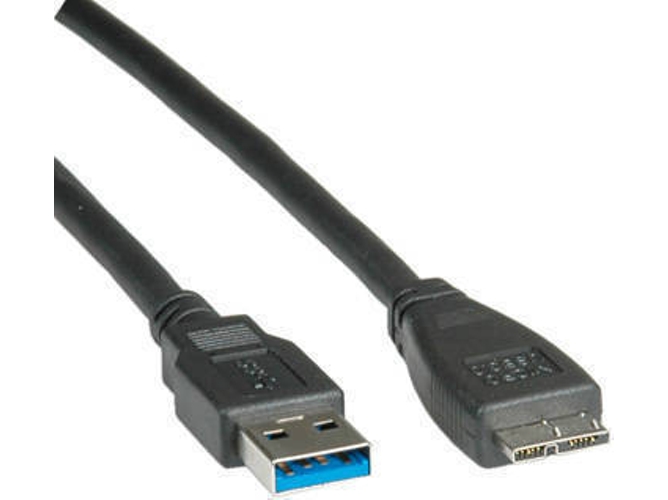 Cable USB ROTRONIC (USB - 2 m - Negro)