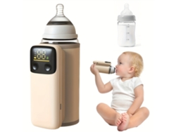 Calientabiberones inalámbrico portátil | 6 ajustes de temperatura con pantalla, apto para biberones de hasta 7,2 cm de diámetro, ideal para...