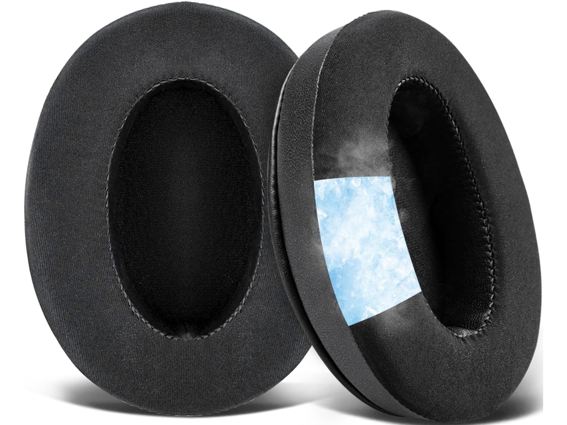 Almohadillas de gel refrigerante para los oídos, compatibles con Audio Technica ATH M50X/M40X, HyperX Cloud/Alpha, SteelSeries Arctis, Black Gold Channels
