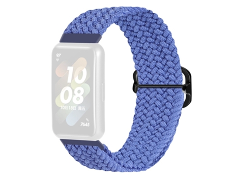 Correa de tela tejida hebilla trenzada para Huawei Band 7 - azul