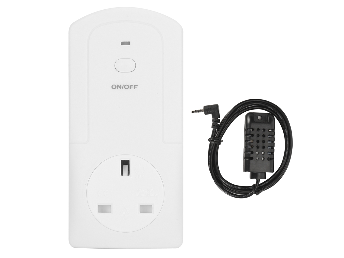 Enchufe Inteligente Ts-5000 Con Control De Temperatura, Humedad Y Temporizador Para Uso Residencial.