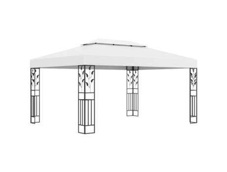 MAISON EXCLUSIVE Cenador con doble techo blanco 3x4 m