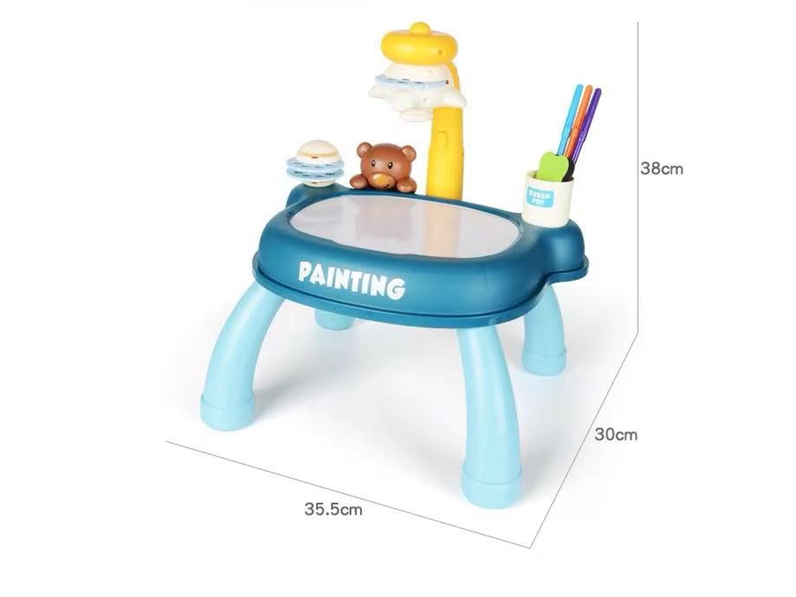 Mesa de Desenho de Projetor Infantil Brinquedos de Desenho-Azul 