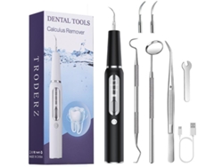 Irrigador Oral Elétrico Ultrassônico Removedor de Cálculo Dental Portátil Preto GERTIZ