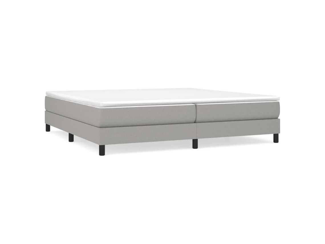 Maison Exclusive - Cama Box Spring Con Colchón Tela Gris Claro 200x200 Cm