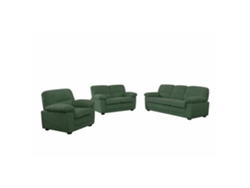 Sofá Lincoln de 3 plazas + 2 plazas + sillón en terciopelo pana verde oscuro