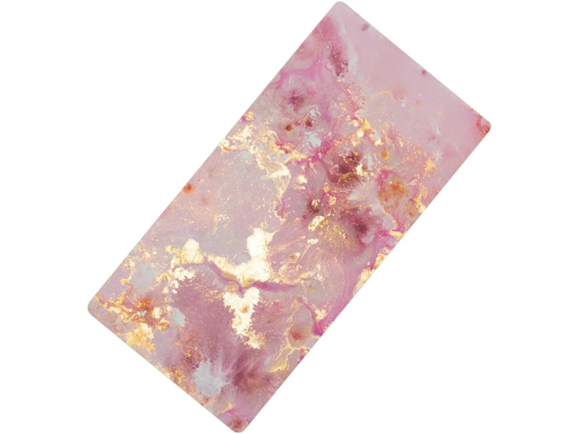Alfombrilla De Escritorio De Pvc Con Estampado De Mármol Rosa Para Teclado Y Ratón.